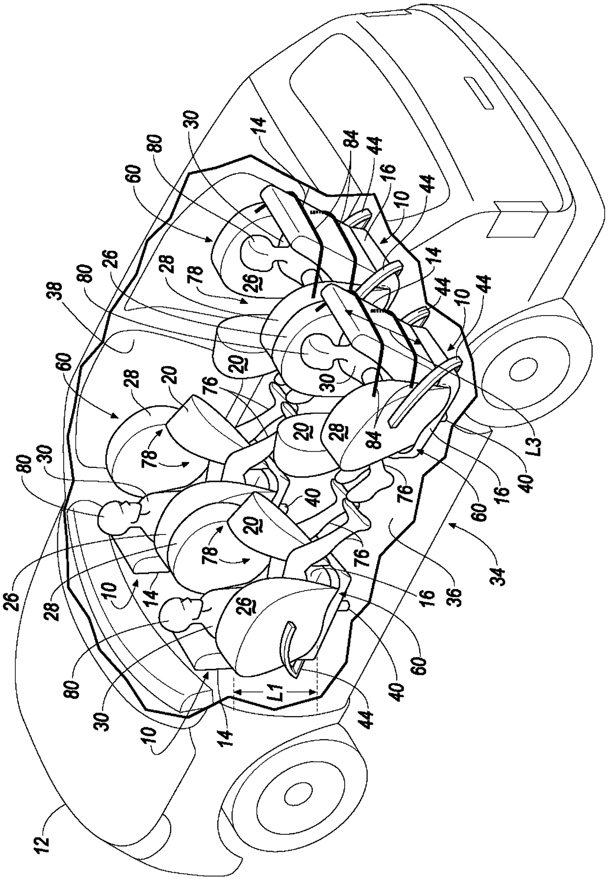 Vehicle seat assembly including airbag