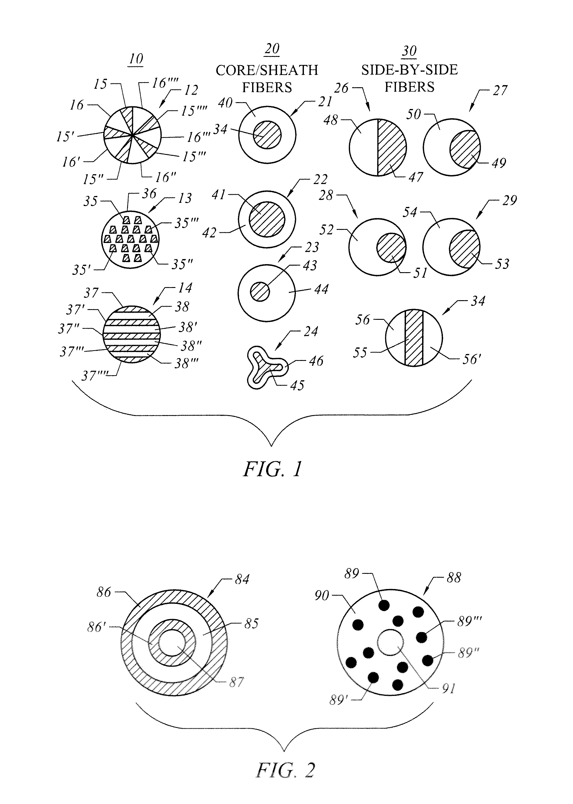 Multi-component fibers having enhanced reversible thermal properties and methods of manufacturing thereof
