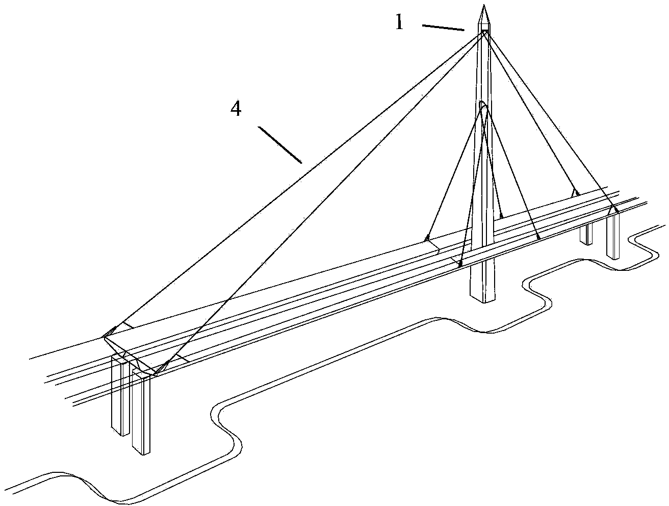 Pulling-rope diverter for inclination of rope tower