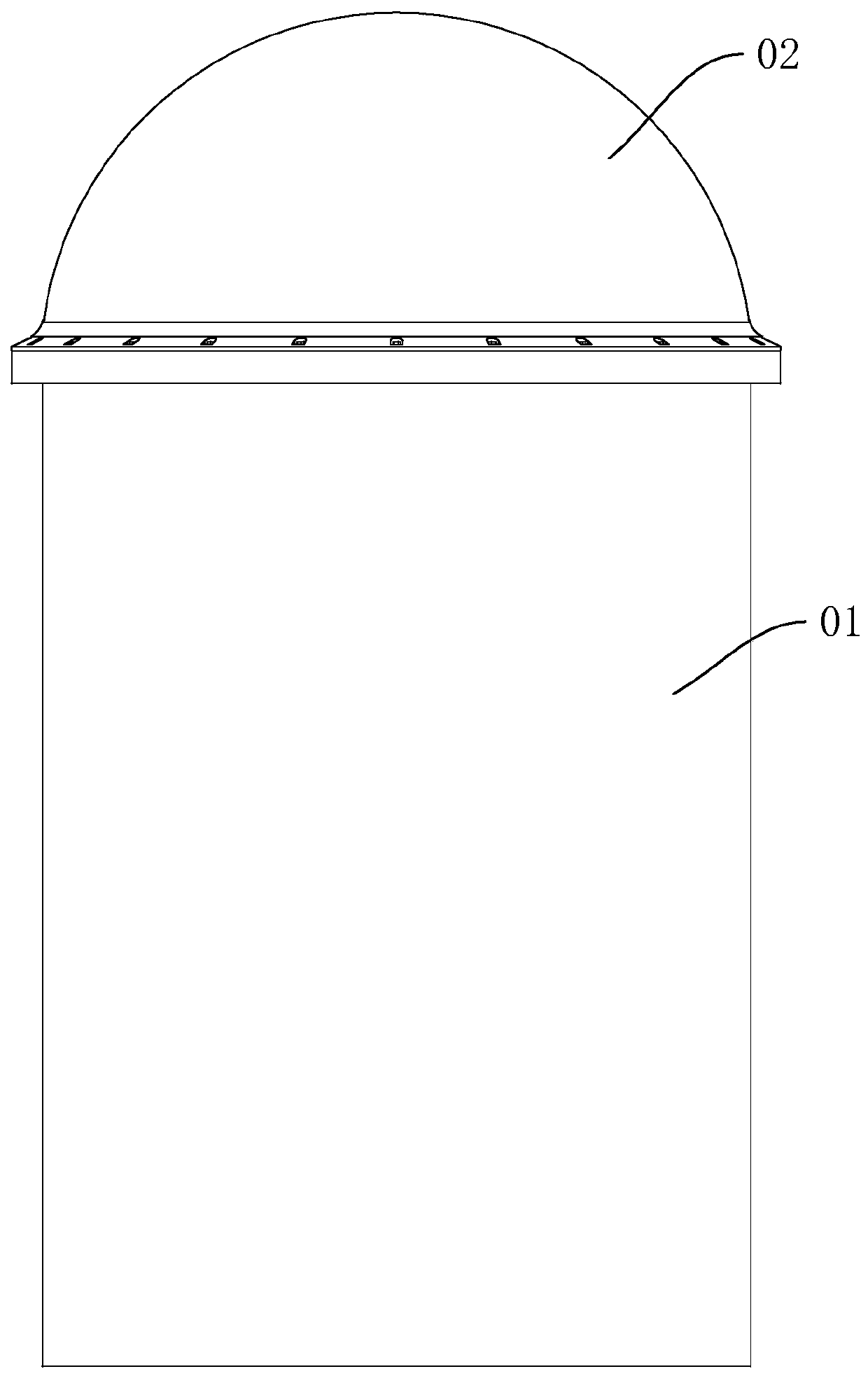 A mounting structure for gas film and a fermentation tank and a mounting method thereof