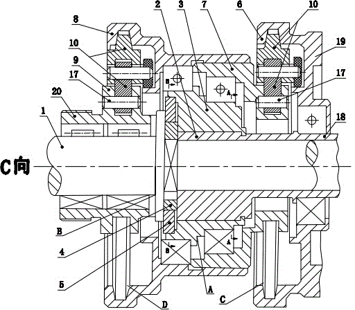 Wedge claw type stepless variable-speed mechanism and transmission system