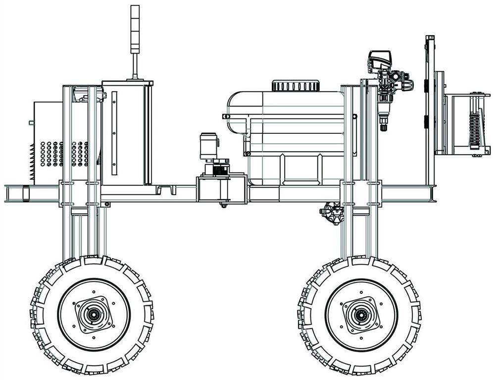 Intelligent driving electric plant protection operation vehicle with adjustable height and wheel track