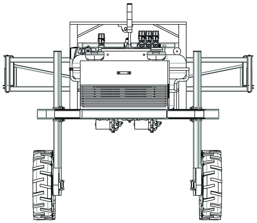 Intelligent driving electric plant protection operation vehicle with adjustable height and wheel track