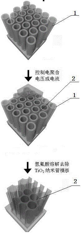 A kind of polyethylenedioxythiophene nanotube array and preparation method and application thereof