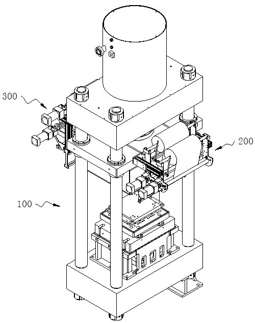 An automatic paper changing mechanism and a material forming press