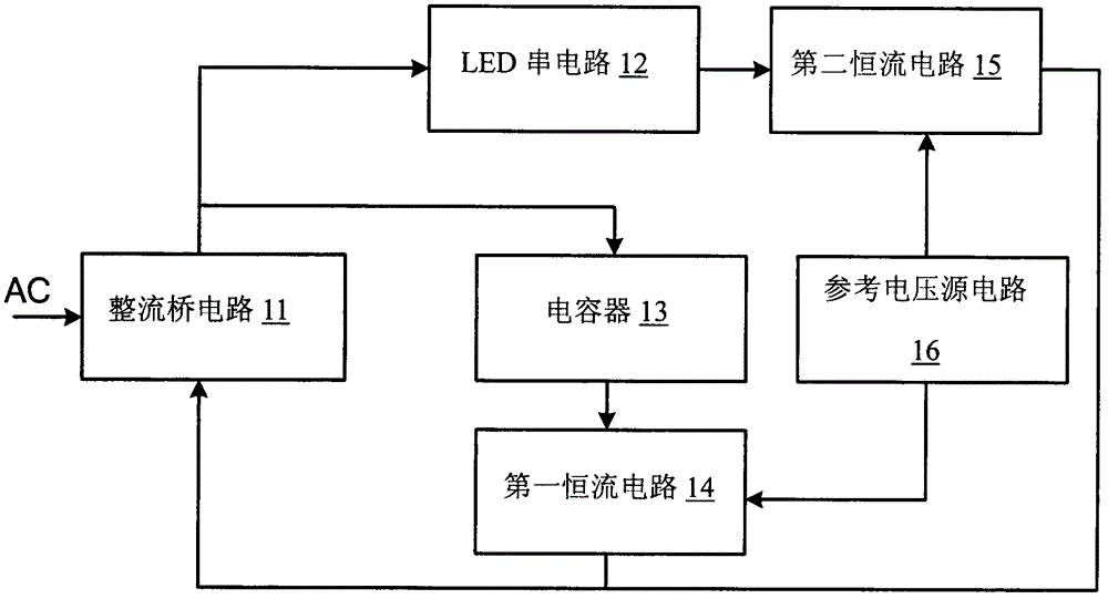 Constant current charge pump light-emitting diode (LED) drive circuit