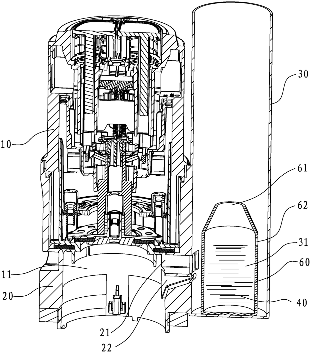 Drain valve with cleaning agent