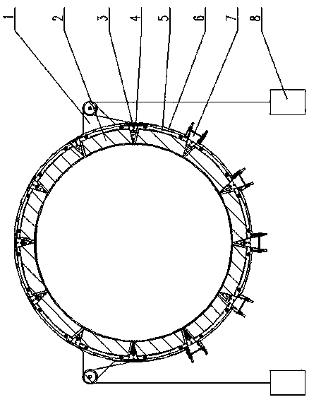Double-tensioning rotary kiln graphite sealing device