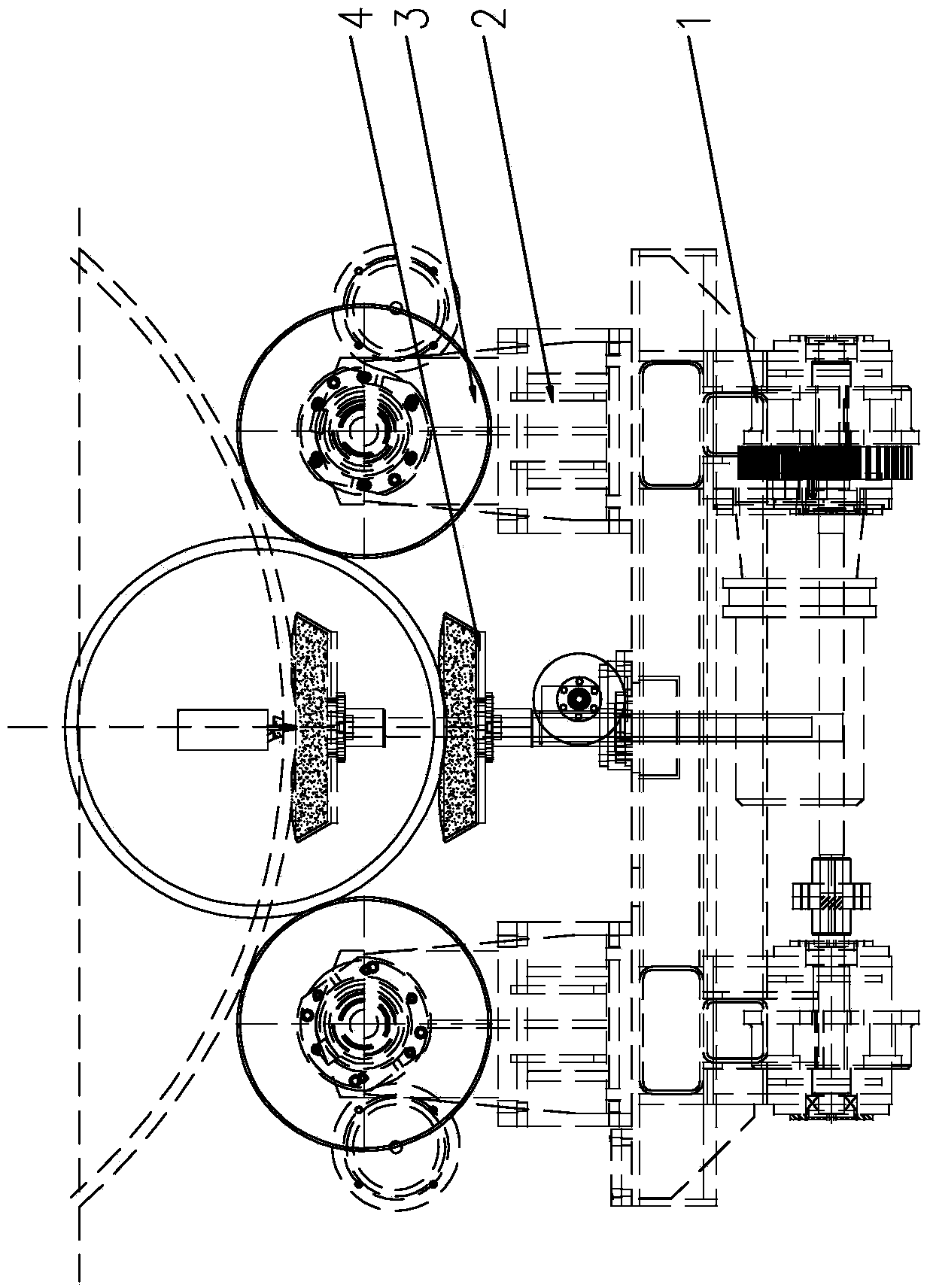 Universal type electric flux supporting frame device for inner straight seam and inner longitudinal seam of cylinder