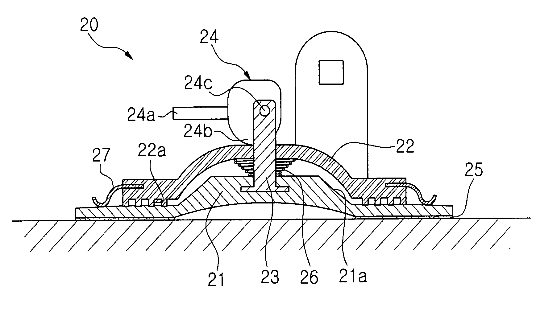 Adhesion device by holding low pressure