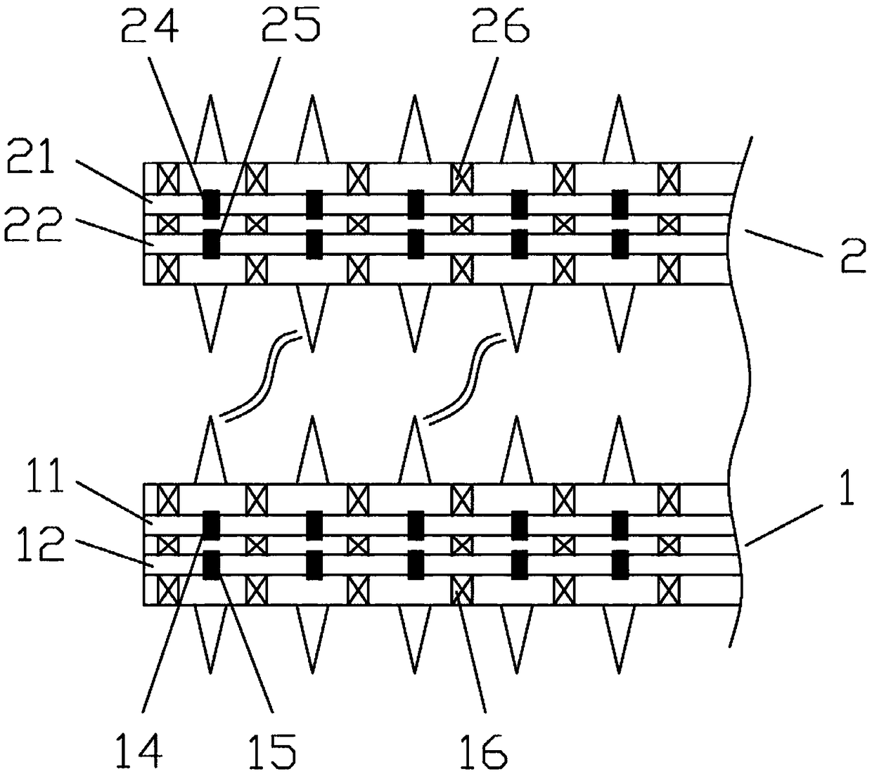 Asynchronous co2 injection recovery method in grouped different wells with symmetrical fractures