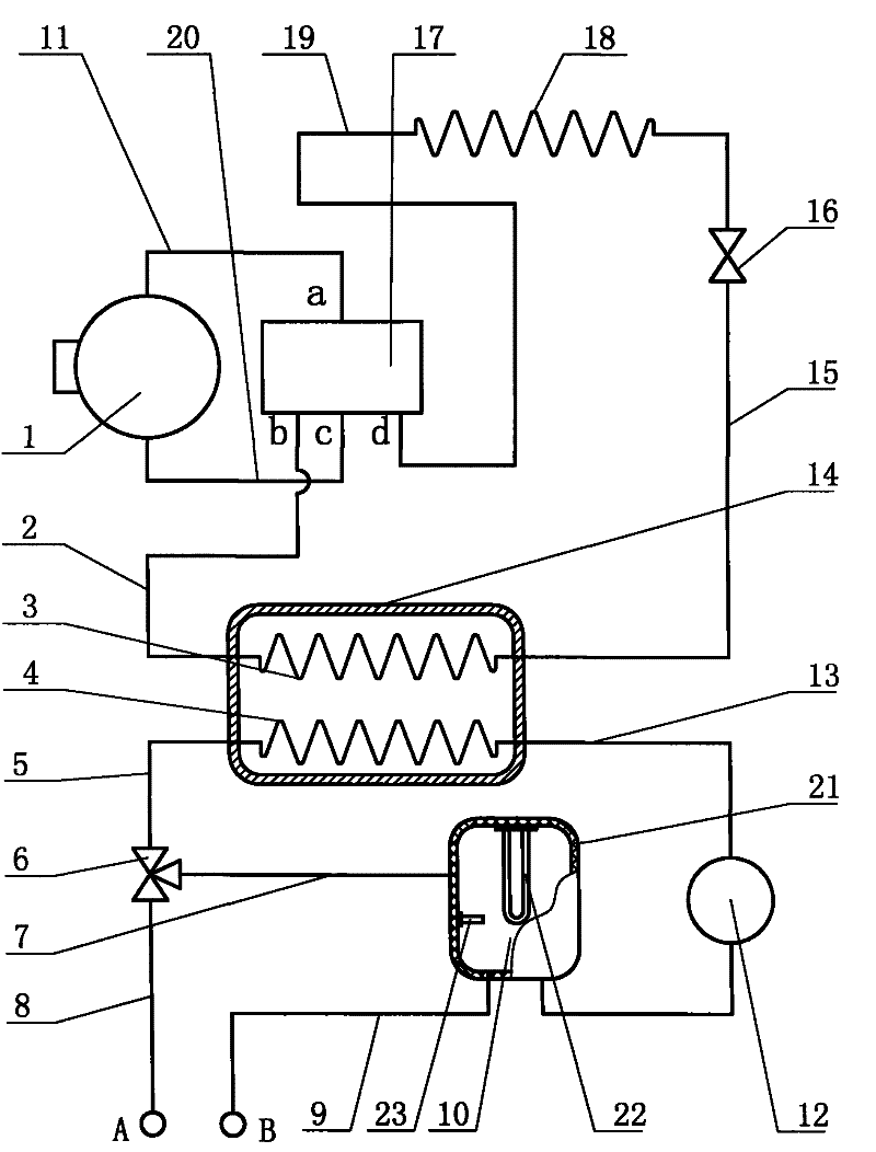 Energy storage enthalpy increasing heat pump heat supply system