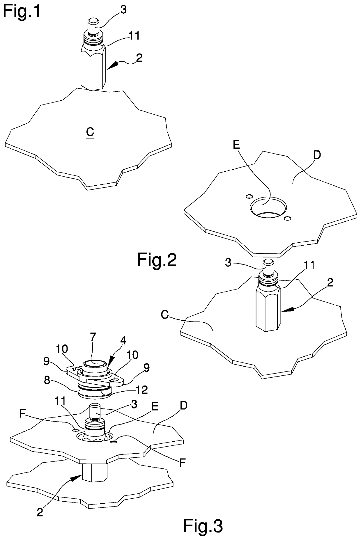 High power connector and related assembly method