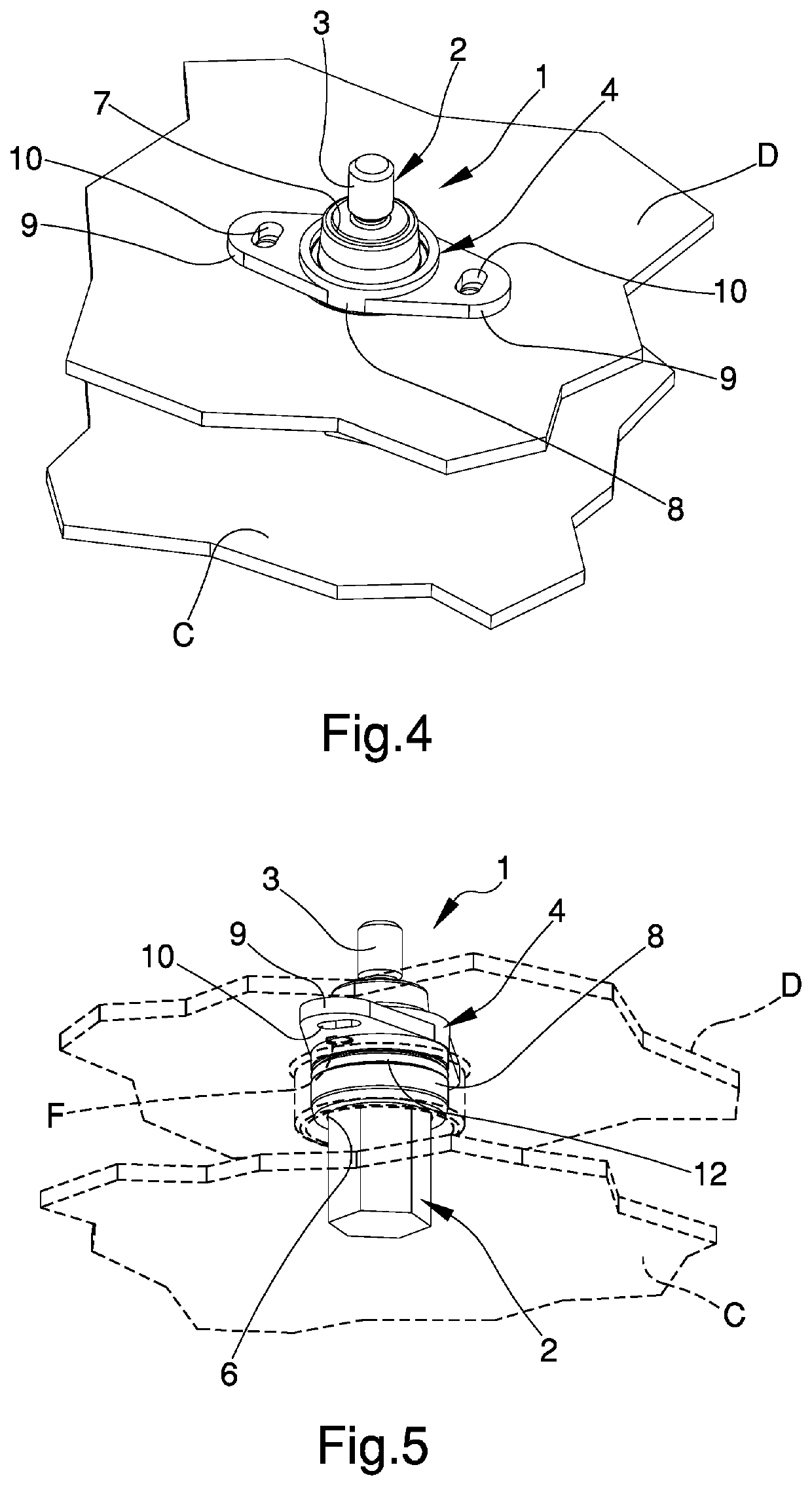 High power connector and related assembly method