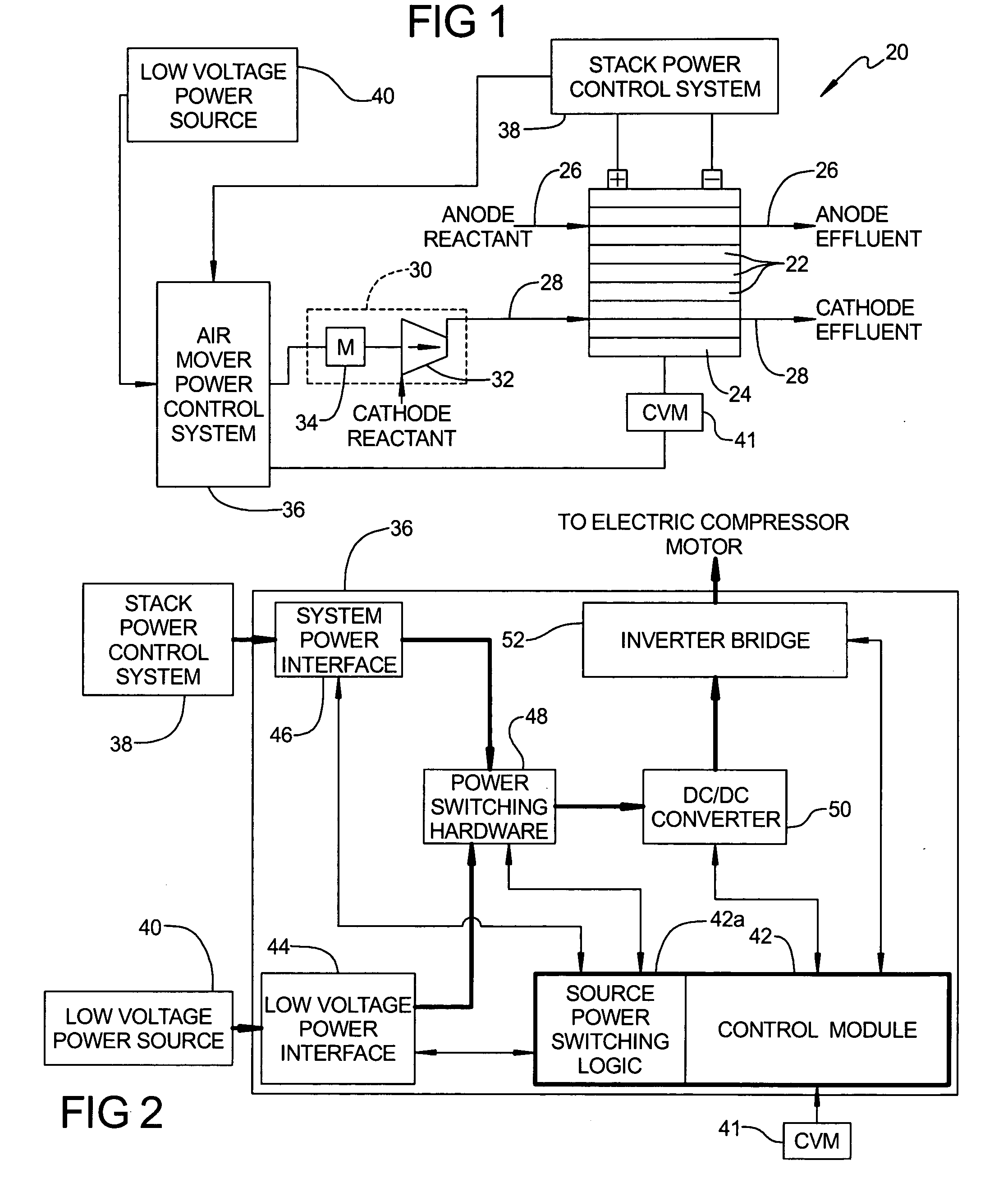 Low voltage compressor operation for a fuel cell power system