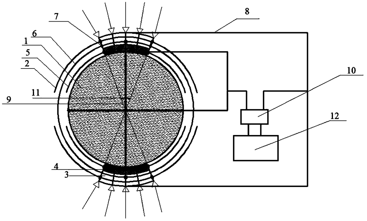 Variable parameter combination Brazilian splitting stress-strain test device and test method