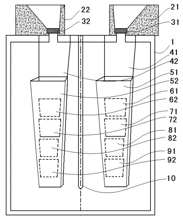 Sand mold casting method for medium-pressure 22nd-stage stationary blade of H-stage combined cycle turbine