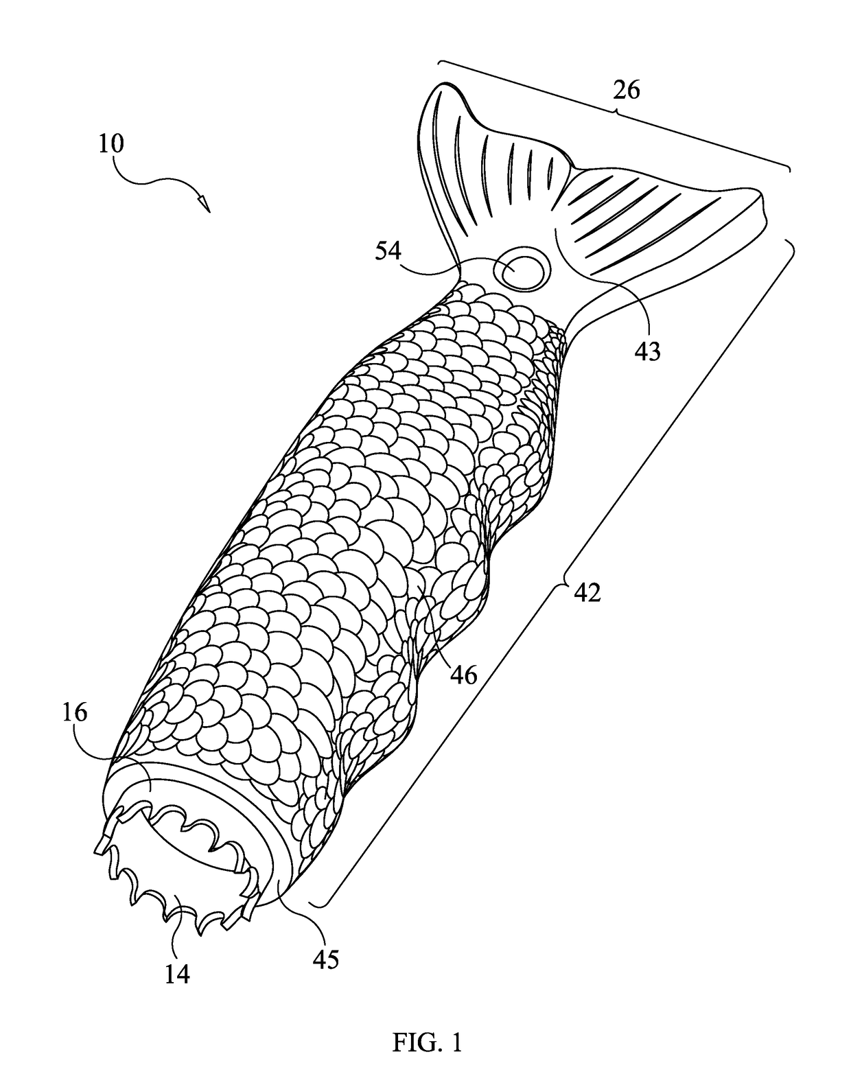 Fish securing device for cleaning fish