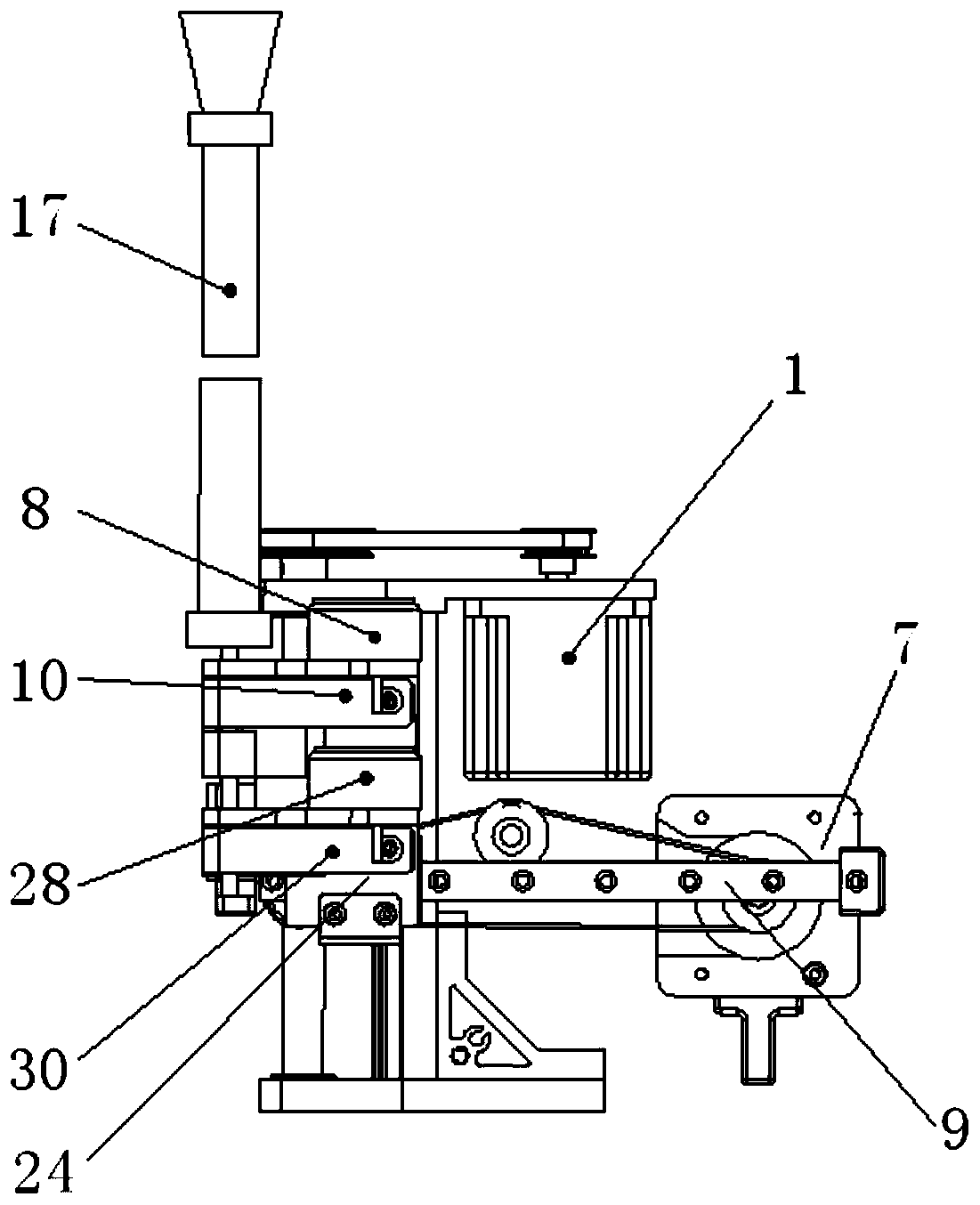 Filter stick cutting and section detecting device