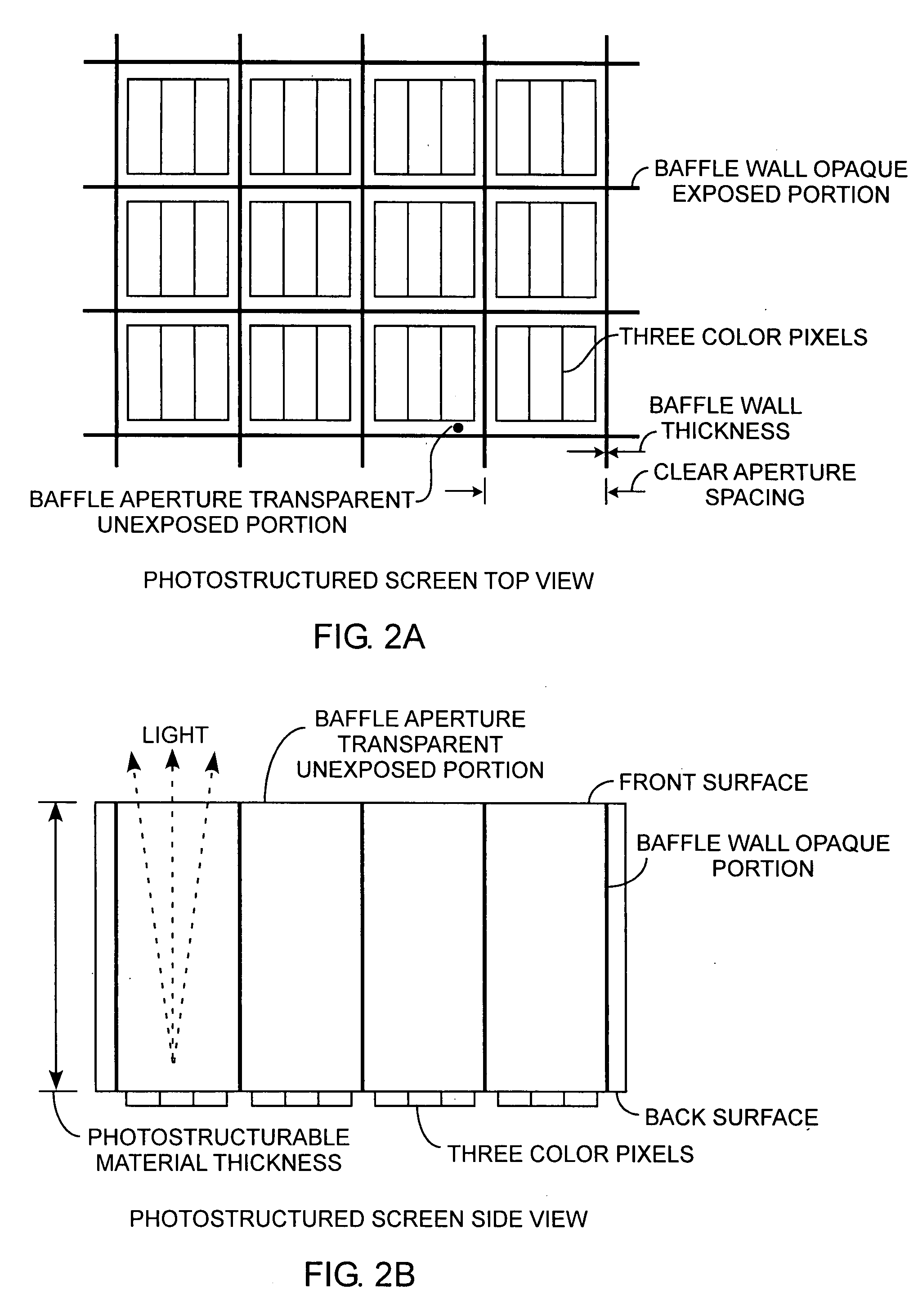 Photostructured imaging display panels
