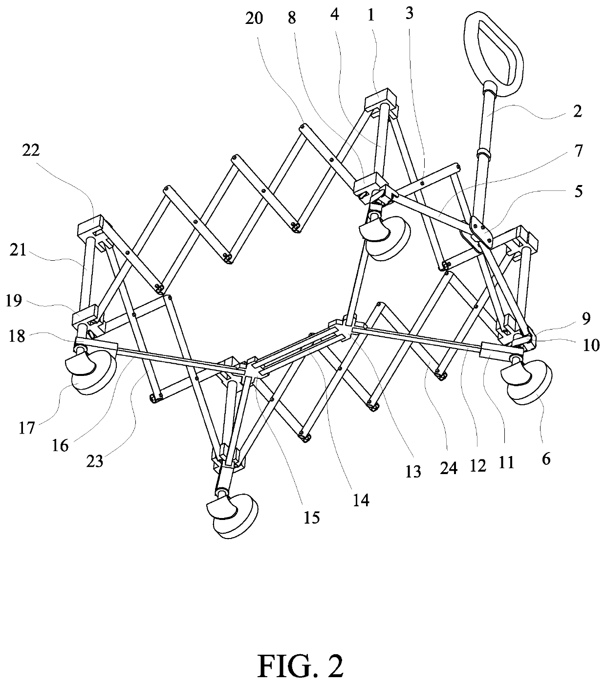 Round-up foldable handcart