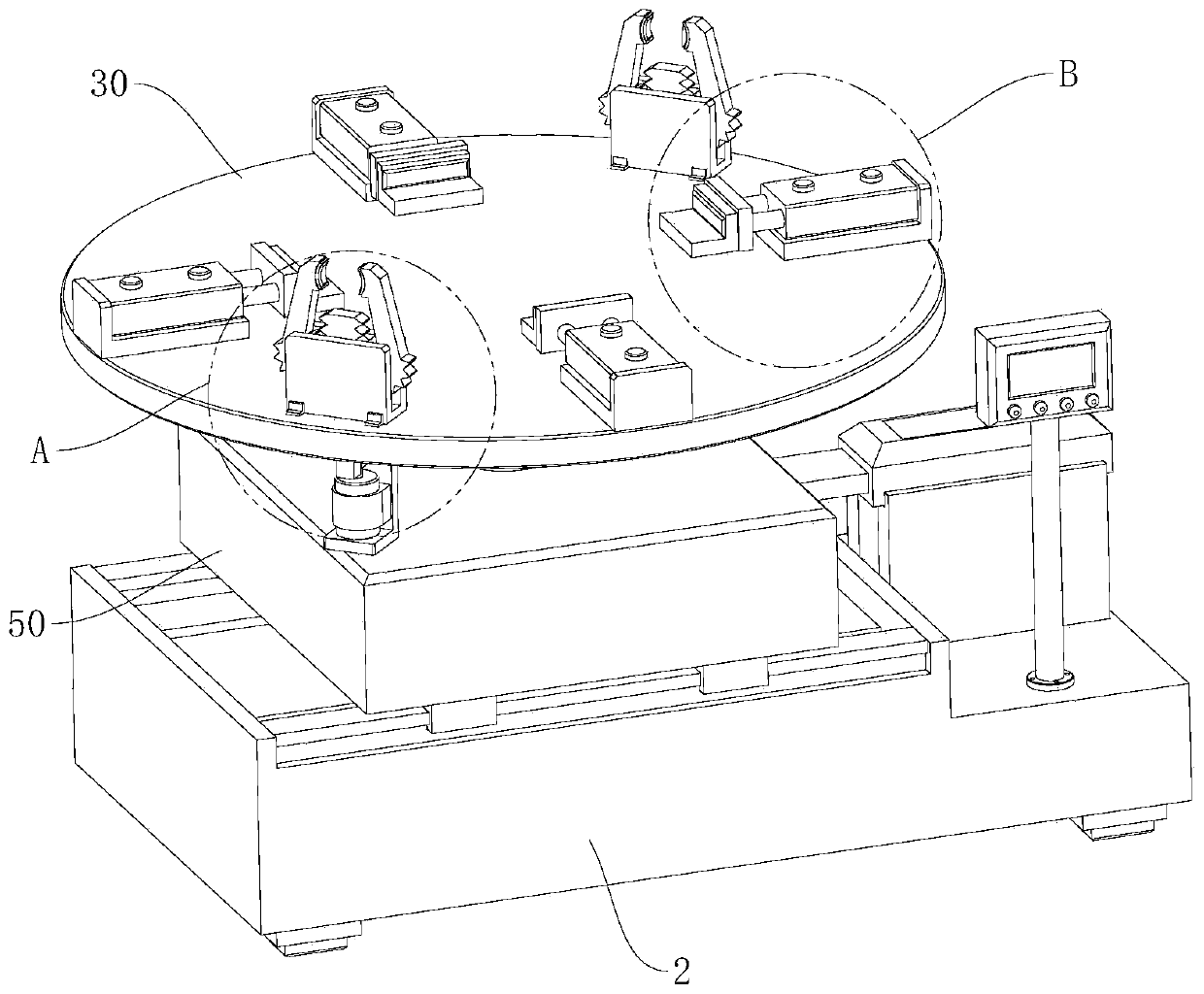 Adjustable positioning table used for aluminum alloy machining and use method