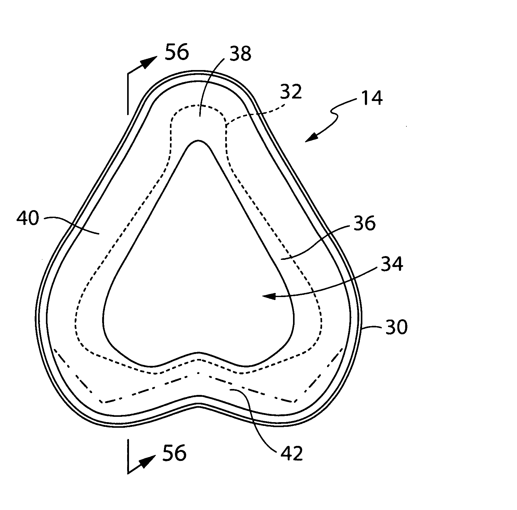 Cushion for a respiratory mask assembly