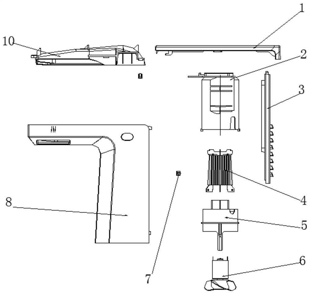 Induction side air outlet drying faucet