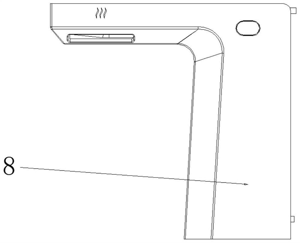 Induction side air outlet drying faucet