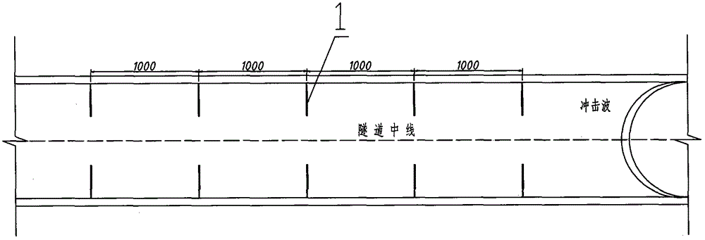 Prevention device and prevention method used for blasting air shock waves in drilling and blasting tunnel