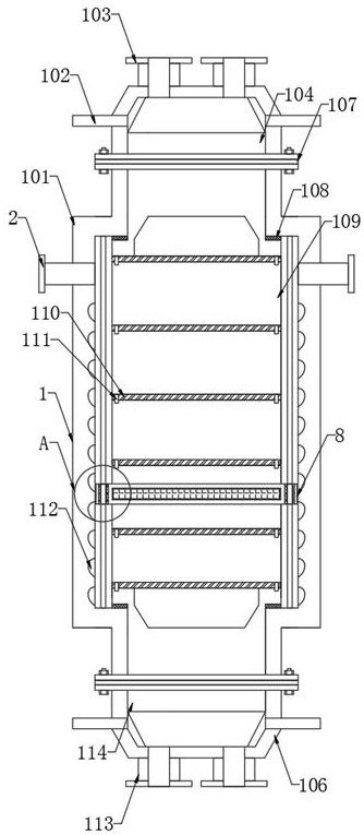 A rectangular block graphite heat exchanger for hydrochloric acid production