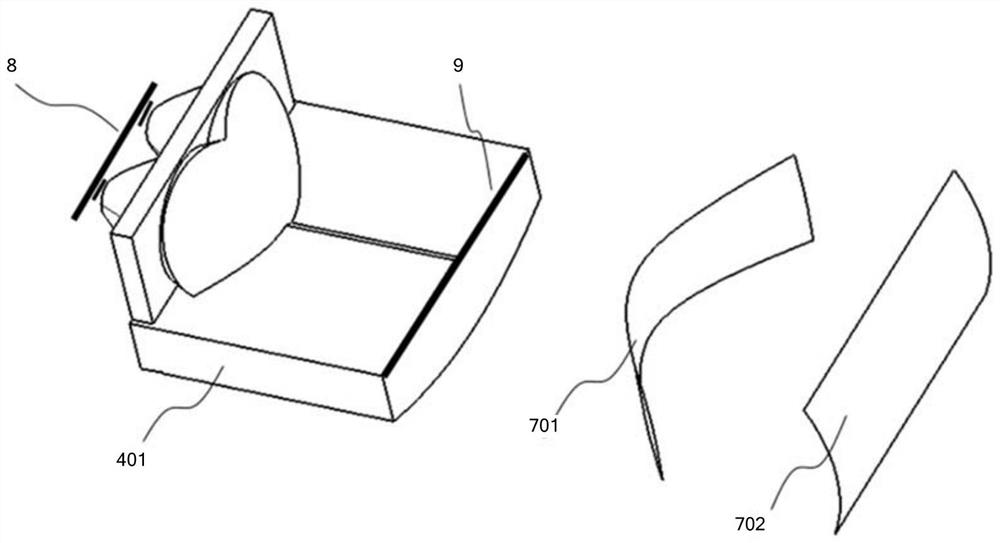 Extremely-narrow-opening high-beam and low-beam integrated automobile lamp module system