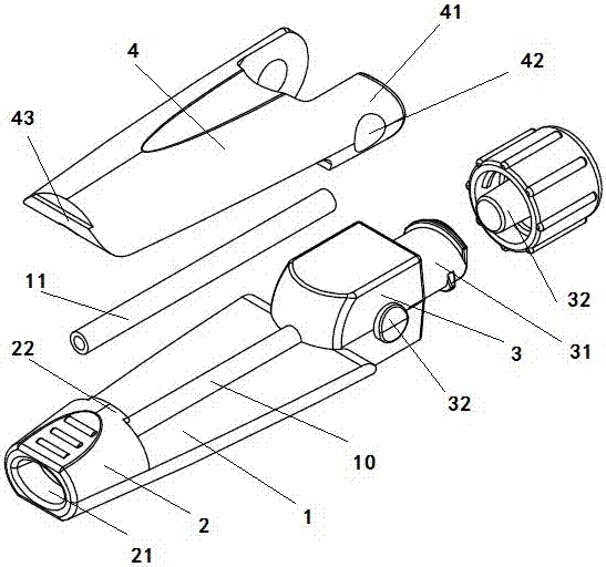 Buckle-type rapidly locking joint for anesthetic duct