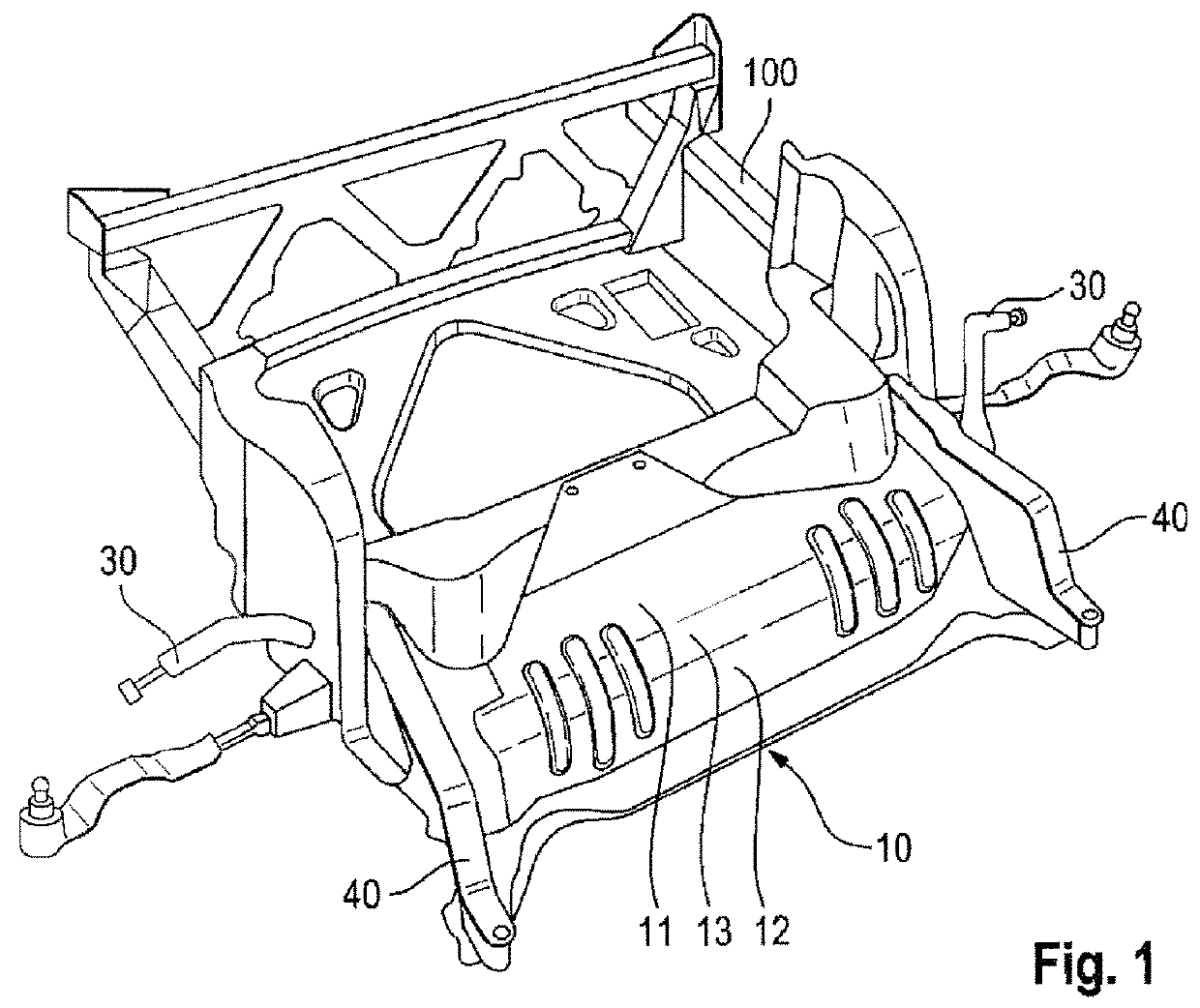 Stiffening element for a motor vehicle frame