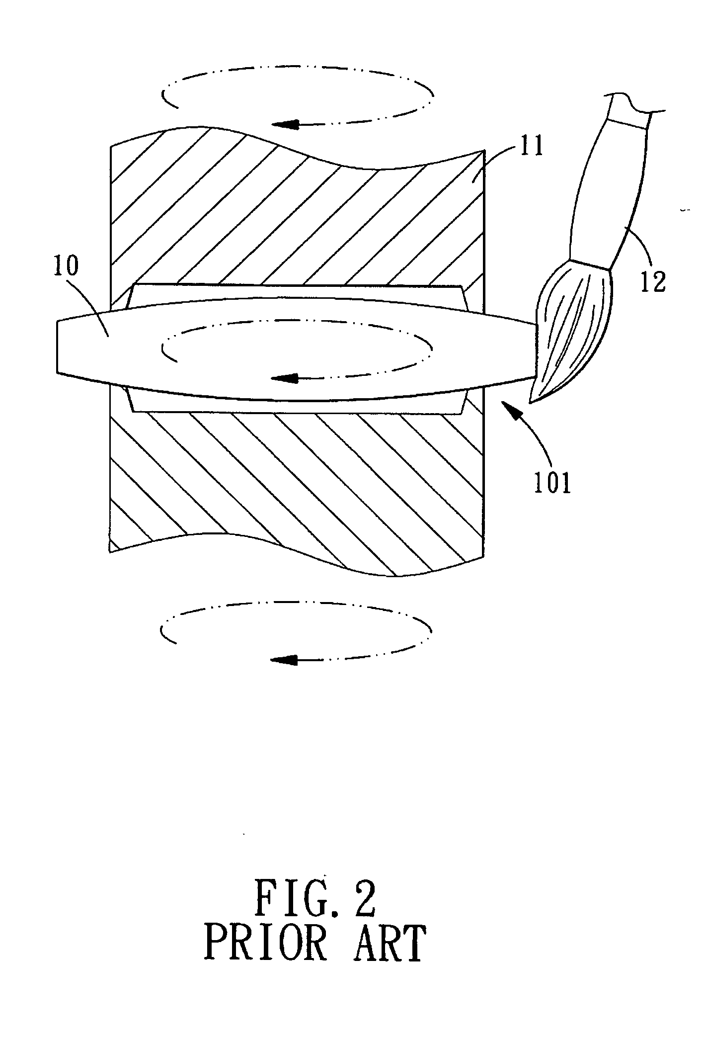 Method and apparatus for inking a lens