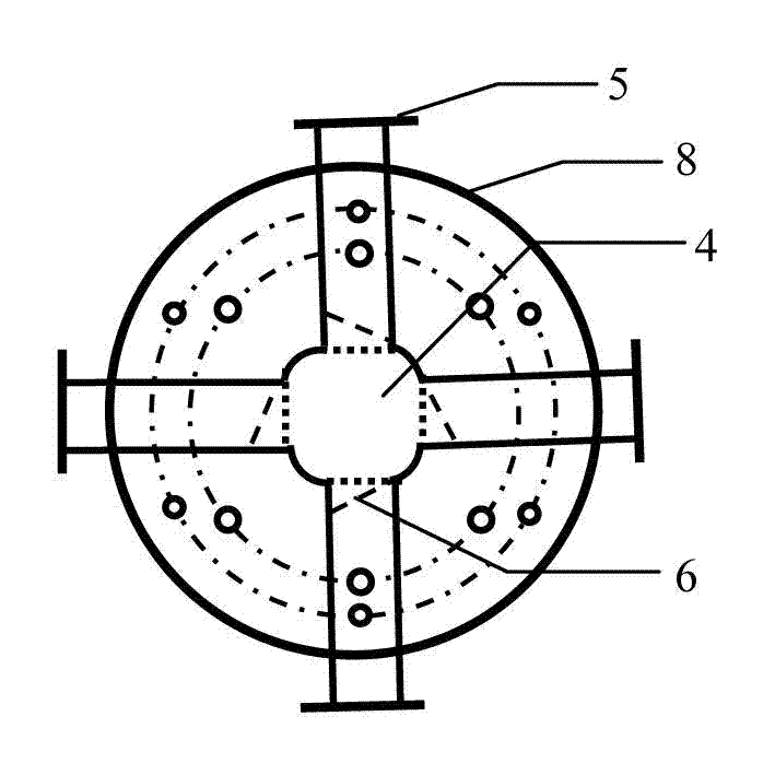Axial and radial cross flow moving bed reactor and activated coke flue gas desulfurization and denitration technology thereof