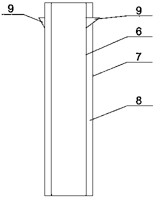 High-polymer gravel segmented retaining-wall water-permeable pile and construction technique thereof