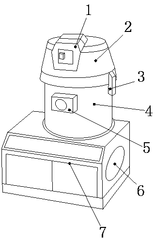 Bow-shaped three-section type damping dislocation centrifugal washing device based on rotary drum oxygen bleaching