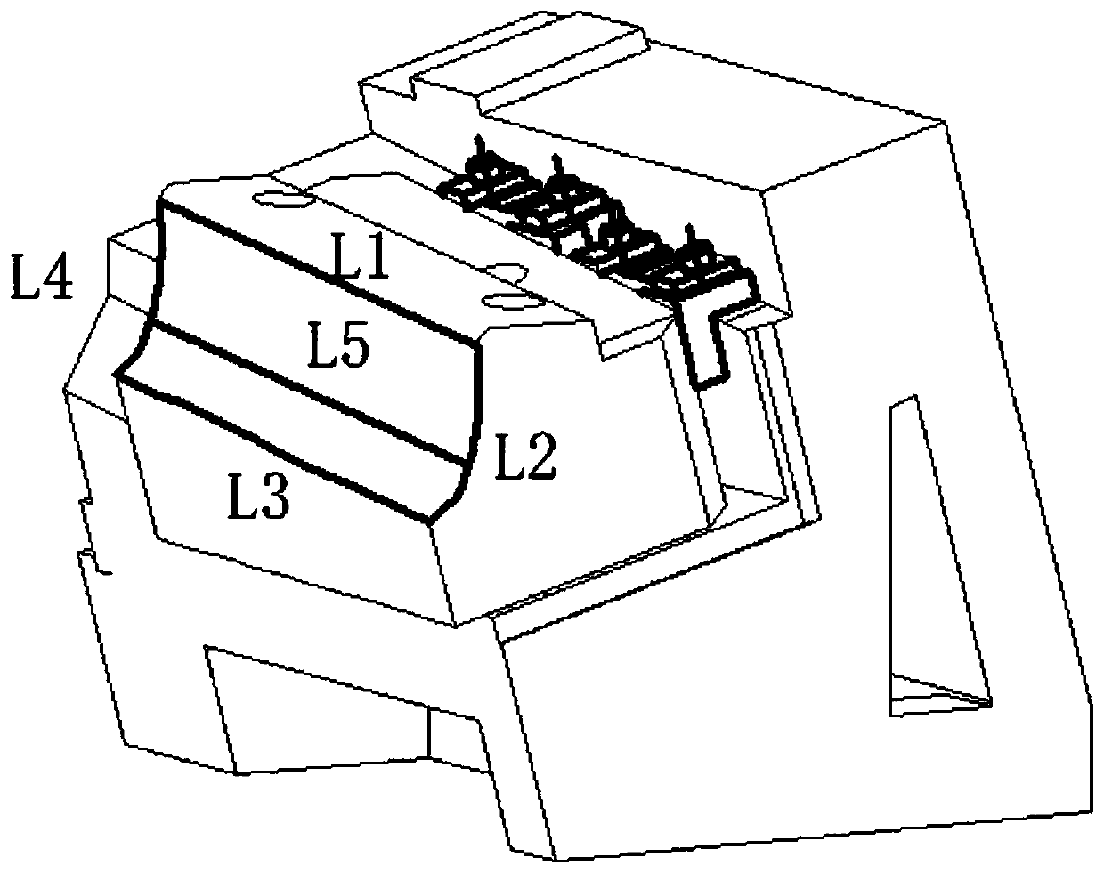 Automobile forming die anti-double-material device