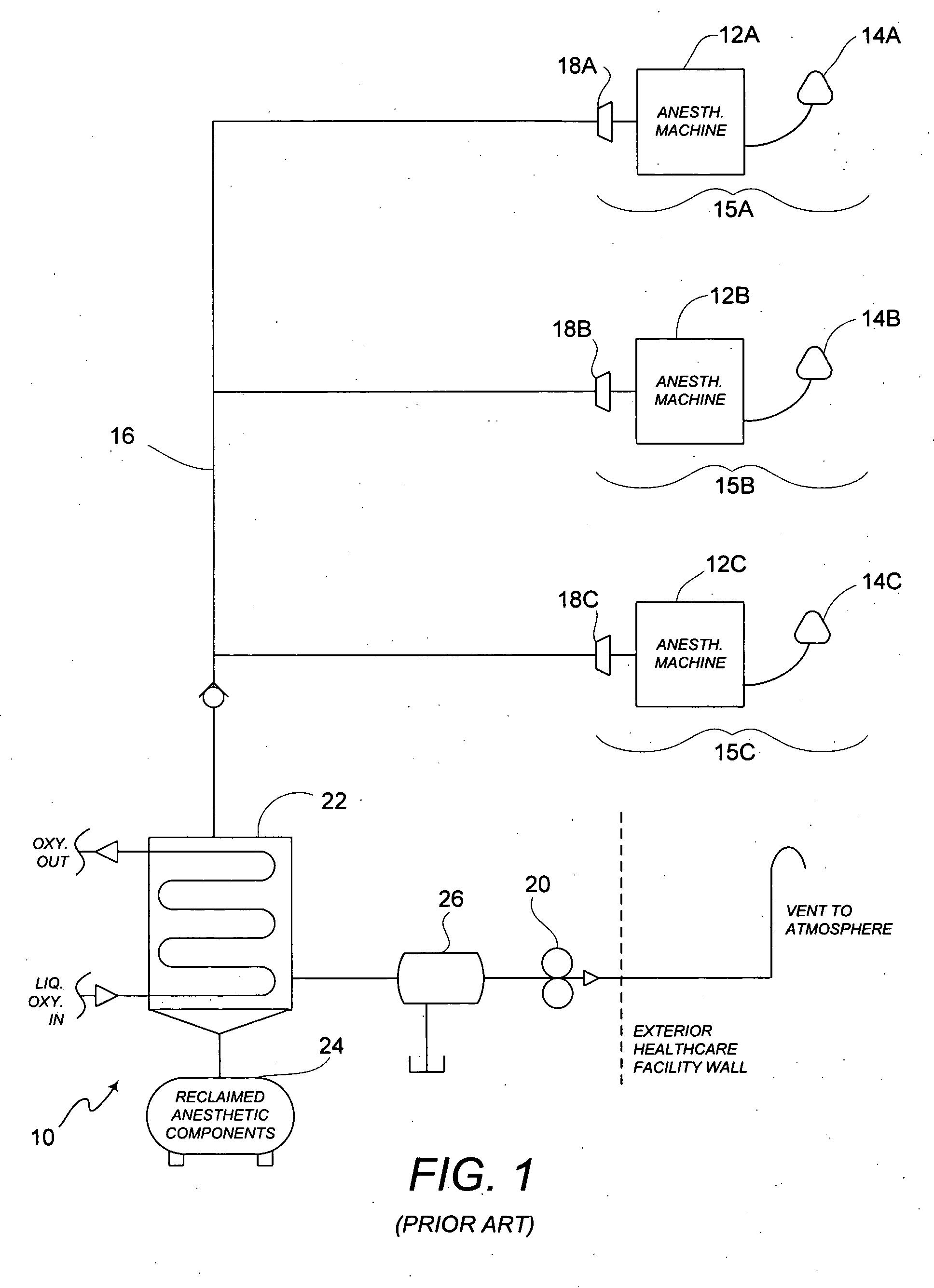 Method of low flow anesthetic gas scavenging and dynamic collection apparatus therefor