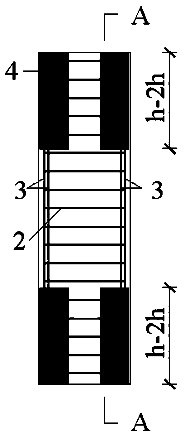 Corner longitudinal reinforcement centralized and profiled bar built-in reinforcing structure of RC (Reinforced Concrete) rectangular column and preparation method thereof