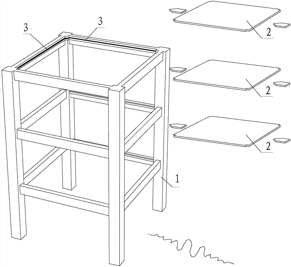 Reinforced concrete periodic damping structure and construction method thereof