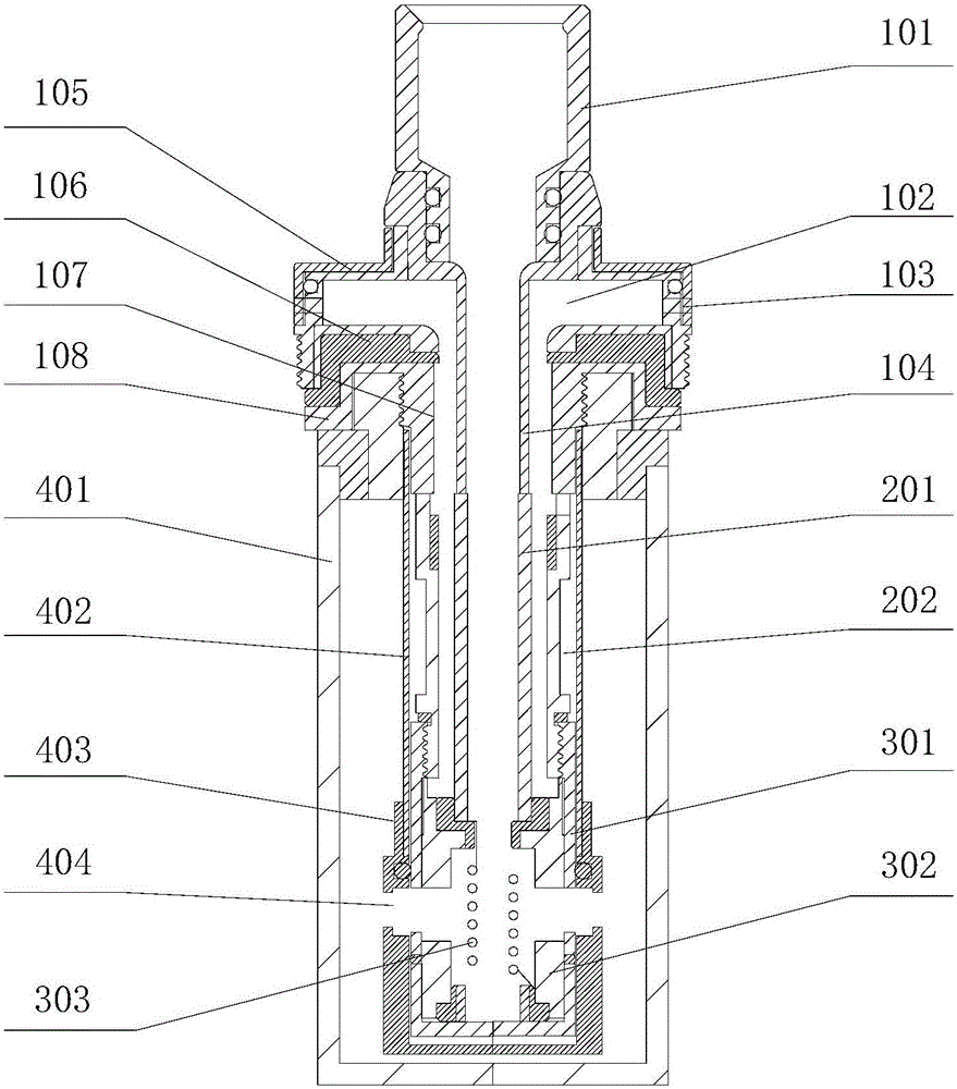 Upward-core-outputting enclosed electronic cigarette atomizer and disposable liquid storage bottle component