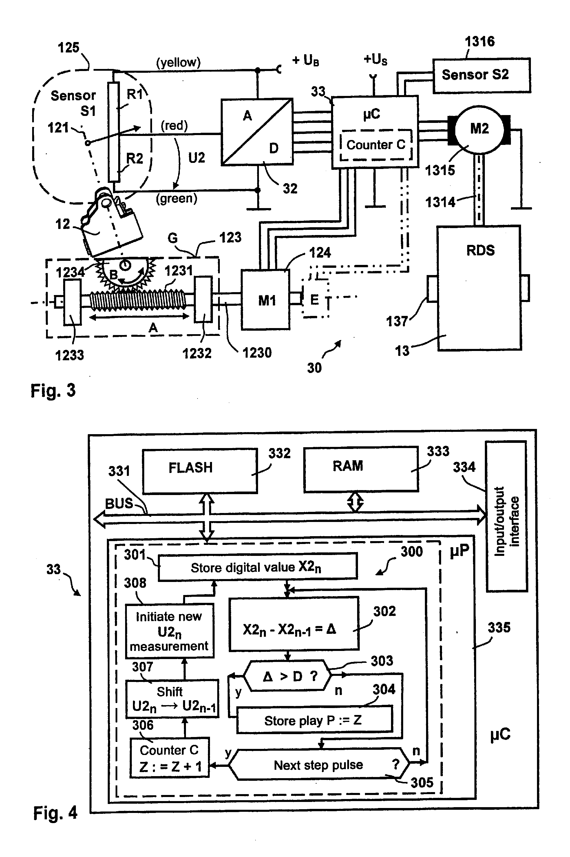 Measuring method and arrangement to determine the play of an ink jet cartridge pivot unit