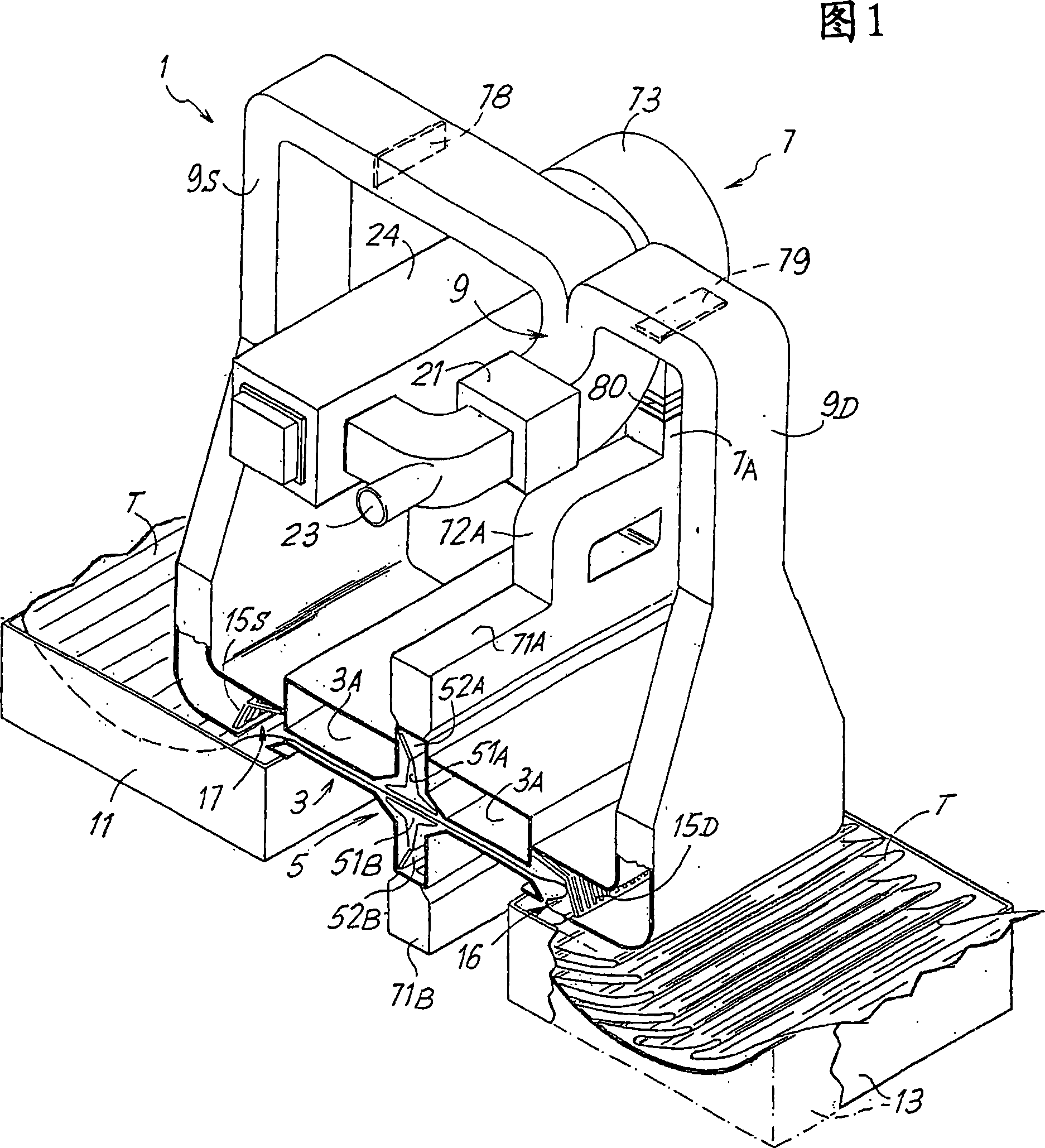 Machine and method for treating both an open width fabric and a fabric in rope form