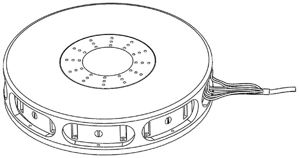Split-type flat shaft air floating rotary table