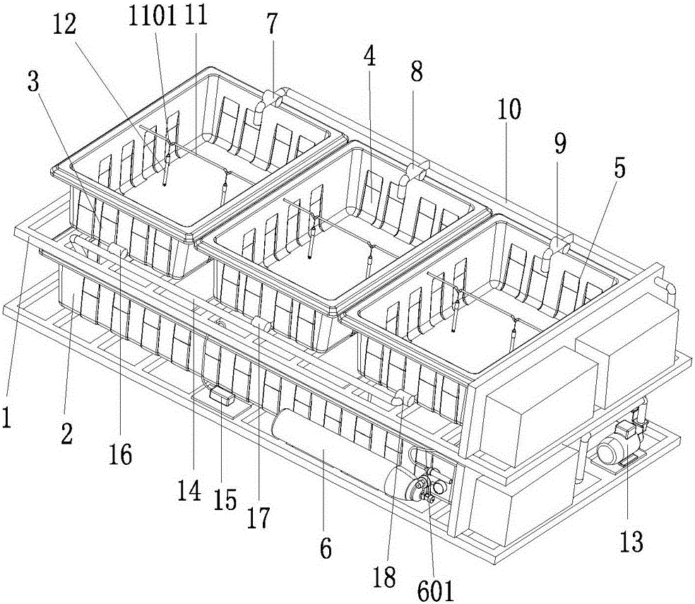 Water circulating system for soilless planting