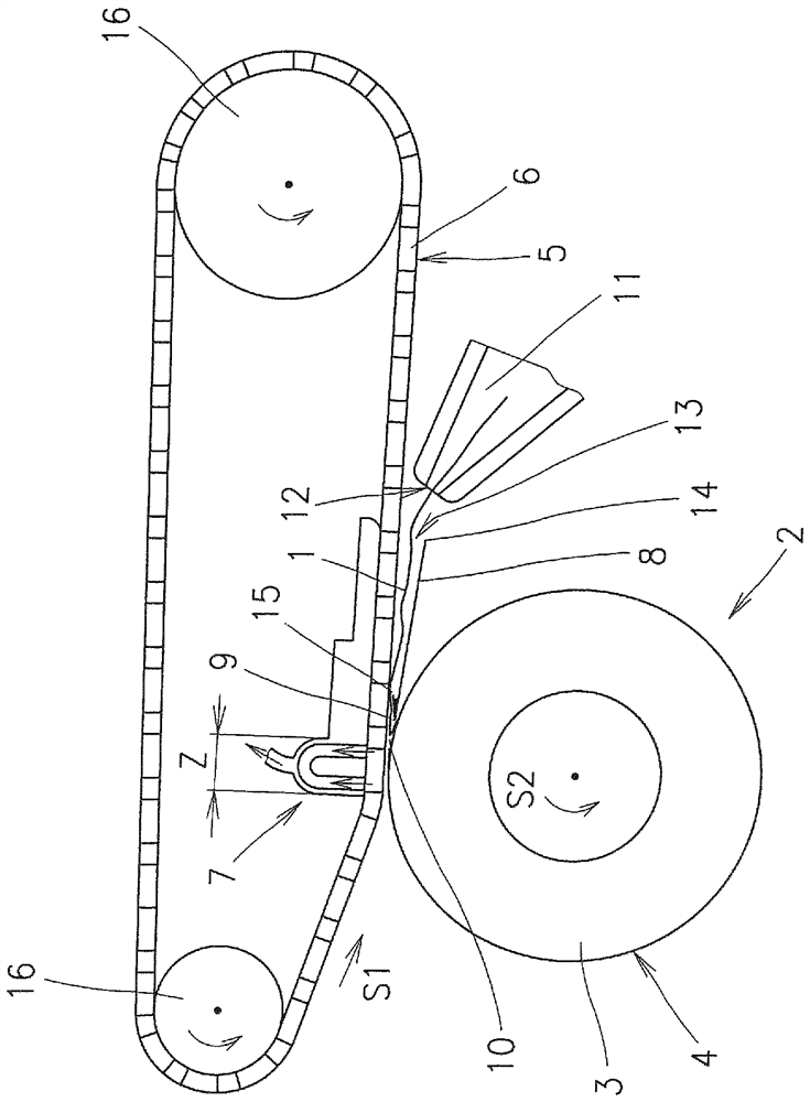 Method and device for detecting the end of a yarn on a rotating bobbin in a textile machine