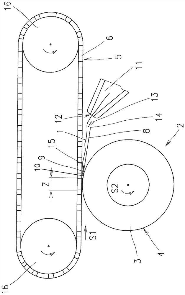 Method and device for detecting the end of a yarn on a rotating bobbin in a textile machine