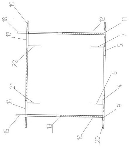 Concrete pouring formwork system of raft foundation upturning beam